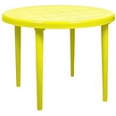 Стол из пластика круглый 8617-130-0022, D 90 см, цвет: желтый