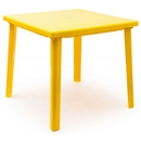 Стол из пластика квадратный 8617-130-0019-kv-pr, цвет: желтый