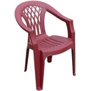 Кресло из пластика Сильви бордовое