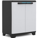 Шкаф пластиковый Linear Low Cabinet (Линеар Лоу Кабинет), цвет светло-серый, черный