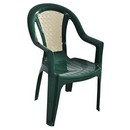 Кресло пластиковое Элен (зеленое с бежевой вставкой)