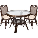 Обеденный комплект мебели (стол 22-02 и 2 стула 04-22) brown