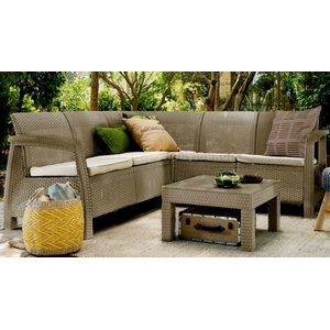 Набор пластиковой мебели Corfu Relax Set (Корфу Релакс Сет) капучино
