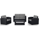 Садовый комплект мебели Lux 4 (тёмно-серый, светло-серый)