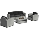 Садовый комплект мебели Lux 5 (светло-серый, тёмно-серый)