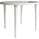 Стол из пластика круглый 8617-130-0022, D 90 см, цвет: белый