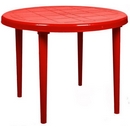 Стол из пластика круглый 8617-130-0022, D 90 см, цвет: красный