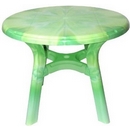 Стол из пластика круглый Премиум серии Лессир 8617-130-0013-Lessir, D 94 см, цвет: весенне-зеленый
