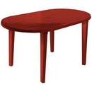 Стол из пластика овальный 8617-130-0021, цвет: красный