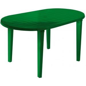 Стол из пластика овальный 8617-130-0021, цвет: темно-зеленый