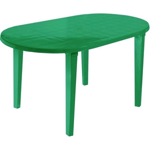 Стол из пластика овальный 8617-130-0021, цвет: зеленый
