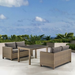 Садовый комплект мебели Бруни (T256B-S59B-W65 light brown)