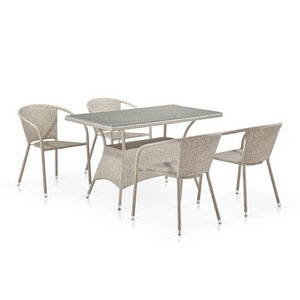 Комплект плетеной мебели Руан T198D-Y137C-W85 Latte