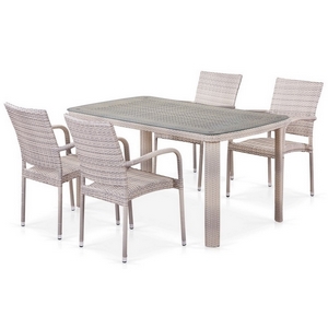 Комплект плетеной мебели Алерия T256C/Y376C-W85 Latte