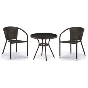 Комплект мебели из искусственного ротанга Могер T282ANT/Y137C-W53 Brown 2Pcs