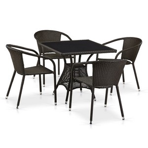 Комплект плетеной мебели 4 плюс 1 T197BT/Y137C-W53 Brown 4Pcs