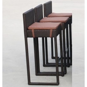 Плетеный барный стул Y390A-W63 Brown