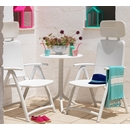 Набор пластиковой мебели, стол Step и 2 кресла Aquamarina, цвет bianco
