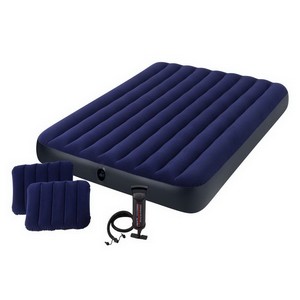 Надувной матрас Classic Downy Airbed Fiber-Tech 152х203х25см с подушками (64765)