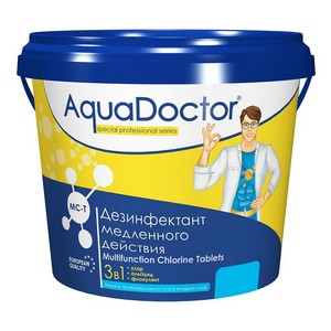 AquaDoctor Комбинированное средство 3 в 1, 5 кг в табл.200гр, хлор, альгицид, флокулянт MC-T 5