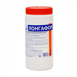 Хлор для дезинфекции воды Лонгафор 1 кг в таблетках 20г (М18)