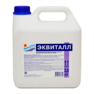 ЭКВИТАЛЛ, 3л 3,6 кг канистра, жидкий коагулянт осветлитель ударного действия