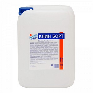 Жидкость для очистки стенок бассейна от слизи и жировых отложений КЛИН БОРТ, 10л канистра