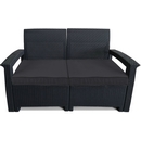 Садовый диван Soft 2 (тёмно-серый, тёмно-серый)