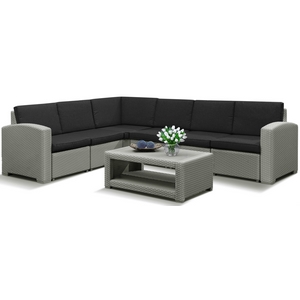 Садовый комплект мебели Grand 5 (светло-серый, тёмно-серый)
