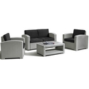 Садовый комплект мебели Lux 4 (светло-серый, тёмно-серый)