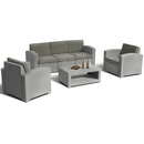 Садовый комплект мебели Lux 5 (светло-серый, серо-бежевый)