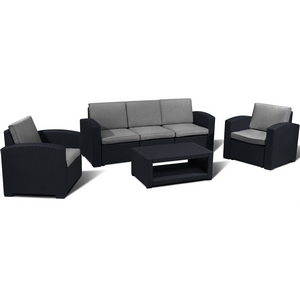 Садовый комплект мебели Lux 5 (тёмно-серый, светло-серый)