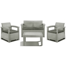 Садовый комплект мебели Soft 4 (светло-серый, серо-бежевый)