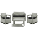 Садовый комплект мебели Soft 4 (светло-серый, тёмно-серый)